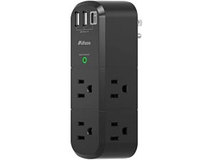 USB Outlet Extender Surge Protector - with Rotating Plug