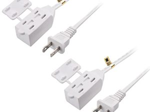 Cable Matters 2-Pack 16 AWG 2 Prong Extension Cord 6 ft