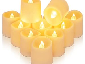 Homemory 12Pack Timer Flameless LED Votive Candles