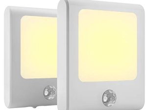 MAZ-TEK Plug in Motion Sensor Lights with Adjustable Brightness