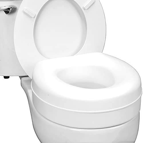 HealthSmart Raised Toilet Seat Riser That Fits Most Standard Bowls for Enhanced Comfort and Elevation with Slip Resistant Pads HealthSmart Raised Toilet Seat Riser That Fits Most Standard Bowls for Enhanced Comfort and Elevation with Slip Resistant Pads