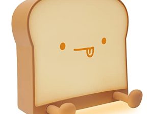 QANYI Cute Night Light Toast Bread LED Night lamp with Rechargeable and Timer