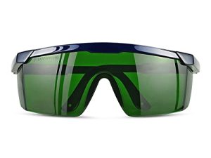 FREEMASCOT IPL 200nm-2000nm Laser Safety Glasses for Laser Hair Removal Treatment and Laser Cosmetology Operator Eye Protection with Case (Green)