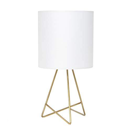Simple Designs LT2066-GDW Down to the Wire Fabric Shade Table Lamp Simple Designs LT2066-GDW Down to the Wire Fabric Shade Table Lamp