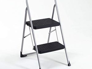COSCO 11308PBL1E Two Step Big Step Folding Step Stool with Rubber Hand Grip