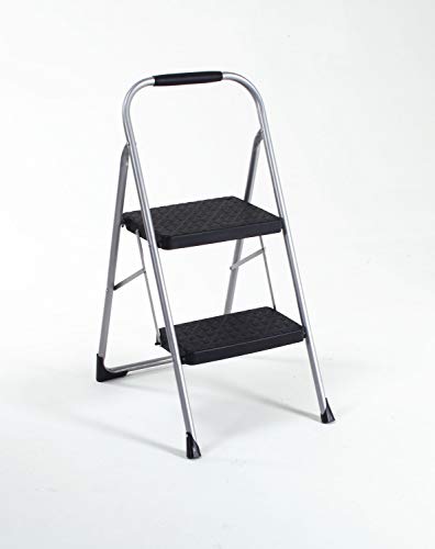 COSCO 11308PBL1E Two Step Big Step Folding Step Stool with Rubber Hand Grip COSCO 11308PBL1E Two Step Big Step Folding Step Stool with Rubber Hand Grip