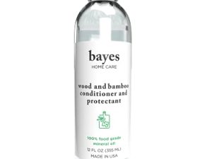 Bayes Mineral Oil - 12oz Food Grade Mineral Oil for Cutting Board Oil Wood Conditioner & Protectant