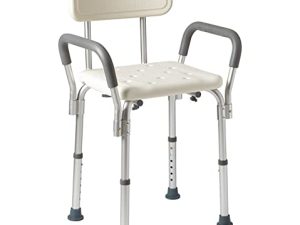 Medline Shower Chair Bath Seat with Padded Armrests and Back