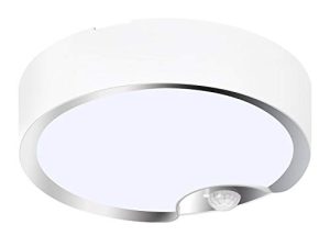 TOOWELL Motion Sensor Ceiling Light Battery Operated Indoor/Outdoor LED Ceiling Lights for Closet Hallway Pantry Laundry Stairs Garage Bathroom Shower Porch Shed Wall 400LM Motion Activated Light