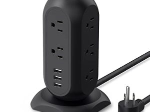 TESSAN Surge Protector Power Strip Tower with 3 USB Ports 11 Outlets