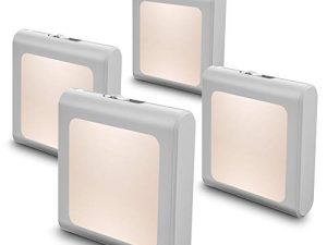 MAZ-TEK Plug in Dimmable Led Night Light with Auto Dusk to Dawn Sensor