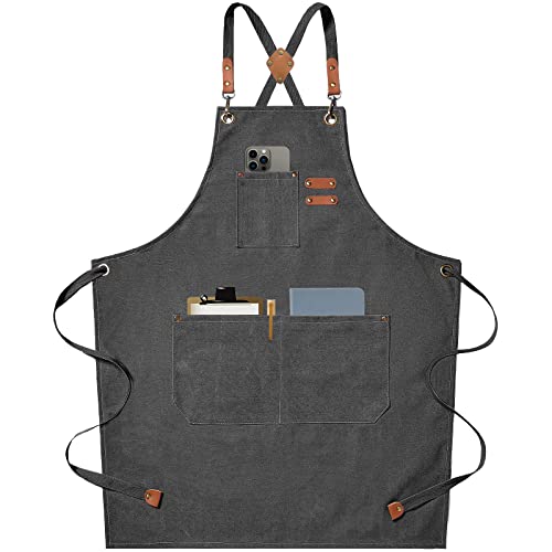 AFUN Chef Aprons for Men Women with Large Pockets AFUN Chef Aprons for Men Women with Large Pockets