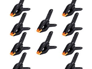 10 Packs of 3.5 inch Professional Plastic Small Spring Clamps Heavy Duty for Crafts or Plastic Clips and Backdrop Clips Clamps for Backdrop Stand