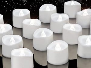 Homemory 48-Pack White Tea Lights Candles Battery Operated