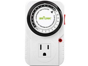 BN-LINK 24 Hour Plug-in Mechanical Timer Grounded Aquarium