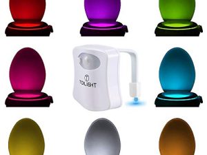The Original Toilet Night Light Tech Gadget. Fun Bathroom Motion Sensor LED Lighting. Weird Novelty Funny Birthday Gag Stocking Stuffer Gifts Ideas for Him Her Guy Men Boy Toddler Mom Papa Brother