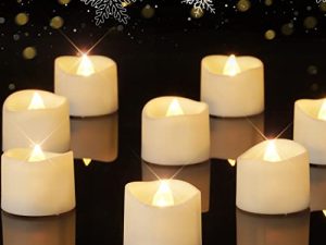 Homemory 12-Pack Ivory-Colored Battery Tea Lights