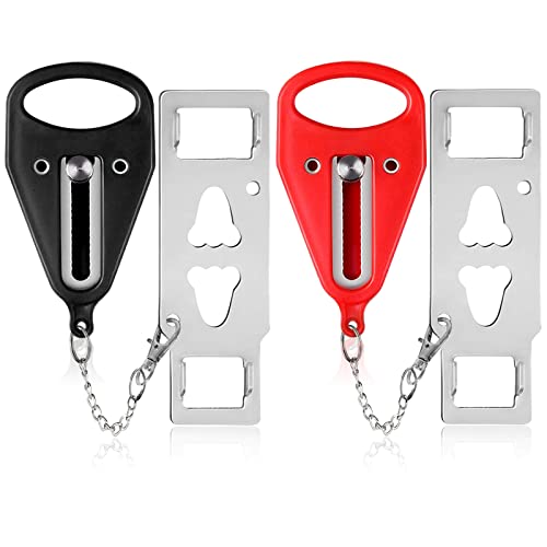 Portable Door Lock-2 Pack Solid Heavy Duty Extra Lock for Additional Privacy and Safety in Hotel Portable Door Lock-2 Pack Solid Heavy Duty Extra Lock for Additional Privacy and Safety in Hotel