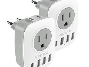 [2-Pack] European Travel Plug Adapter