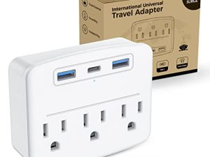 Cruise Power Strip Foldable Non Surge Protector with USB C Outlets 3.4A Total