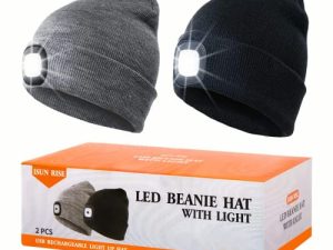 ISUN RISE Unisex LED Beanie Hat with Light