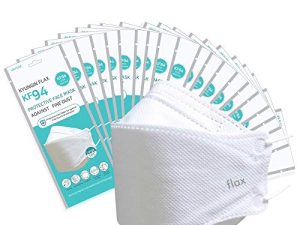 KN FLAX [20Packs] KF-94 - Face Protective Mask for Adult (White) [Made in Korea] [20 Individually Packaged] Premium KF-94 Certified Face Safety White Dust Mask for Adult [English Packing]