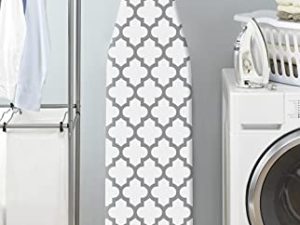 Whitmor Deluxe Ironing Board Cover and Pad - Medallion Grey