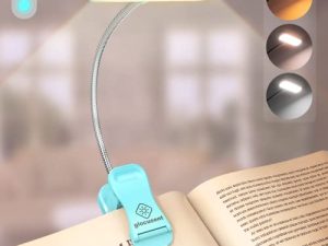 Glocusent Horizontal ET-Head Book Light for Reading in Bed