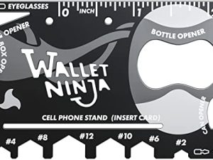 Wallet Ninja Multitool Card – 18 in 1 Credit Card Multi-Tool (Bottle Opener