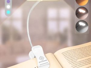Glocusent Horizontal ET-Head Book Light for Reading in Bed