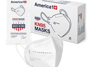 America1 KN95 Face Masks | Made in USA | Breathable Face Masks with 4-Layer Protection | Face Masks for Men and Women | Disposable Face Masks for Work