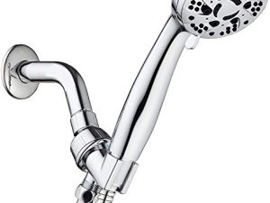 AquaDance High Pressure 6-Setting 3.5" Chrome Face Handheld Shower with Hose for the Ultimate Shower Experience! Officially Independently Tested to Meet Strict US Quality & Performance Standards!