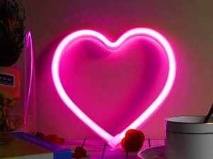 EXF Pink Heart Neon Sign