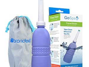 Brondell GoSpa Travel Bidet GS-70 Easy-to-use Portable Bidet with Convenient Nozzle Storage