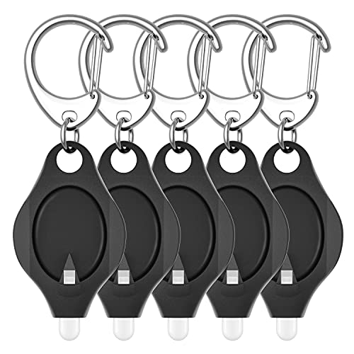 Uniclife Mini LED Keychain Flashlight 12 Lumen Portable Ultra Bright Battery Powered Black Torch with Spring Carabiner for Outdoor Camping Hiking and Emergency Lighting (Batteries Included) Uniclife Mini LED Keychain Flashlight 12 Lumen Portable Ultra Bright Battery Powered Black Torch with Spring Carabiner for Outdoor Camping Hiking and Emergency Lighting (Batteries Included)