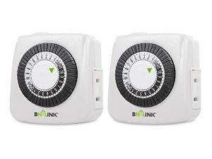 BN-LINK Indoor Timers Plug Mechanical 2 Prong Outlet Light Timer