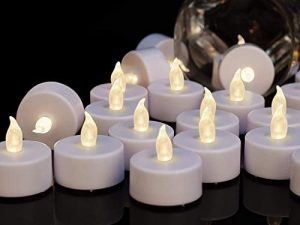 Boakboary Flameless Battery Operated Tea Lights-LED Electric Flickering Votive Candle Long Lasting 150 Hours
