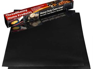 2 Pack Large Thick Heavy Duty Non Stick Teflon Oven Liners Mat