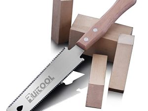 RUITOOL Japanese Hand Saw 6 Inch Double Edge Sided Pull Saw Ryoba SK5 Flexible Blade 14/17 TPI Flush Cut Beech Handle Wood Saw for Woodworking Tools