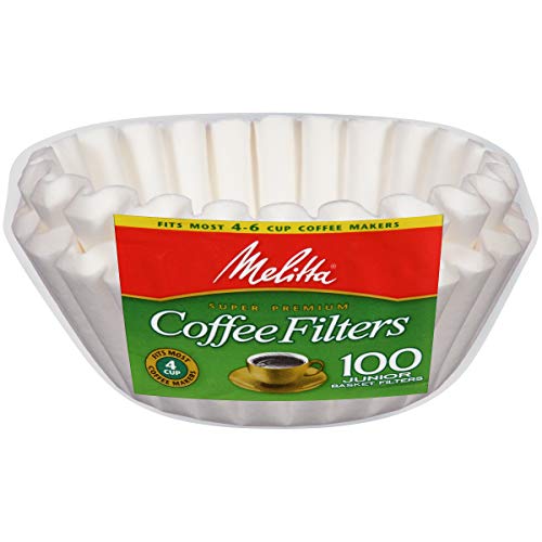 Melitta Junior Basket Coffee Filters White 100 Count Melitta Junior Basket Coffee Filters White 100 Count