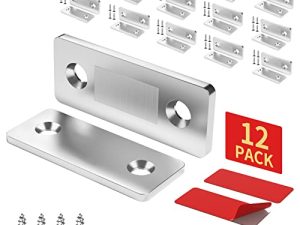 12 Pack Cabinet Magnetic Catch Ultra Thin Magnetic Door Catch Adhesive Drawer Magnet Catch for Kitchen Door Closet Drawer Magnetic Cabinet Latch