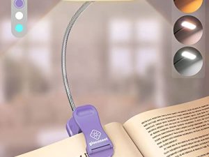 Glocusent Horizontal ET-Head Book Light for Reading in Bed