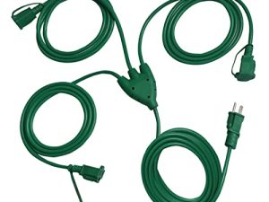 EVERSIMPLEINC 1 to 3 Splitter Extension Cord (Combined 25 FT