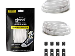 Xpand No Tie Shoelaces System with Elastic Laces - One Size Fits All Adult and Kids Shoes
