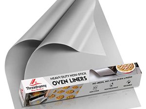 Silver 2 Pack Large Thick Heavy Duty Non Stick Teflon Oven Liners Mat