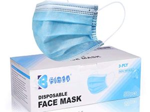 Bigox Face Mask Disposable Earloop Blue 50Pcs