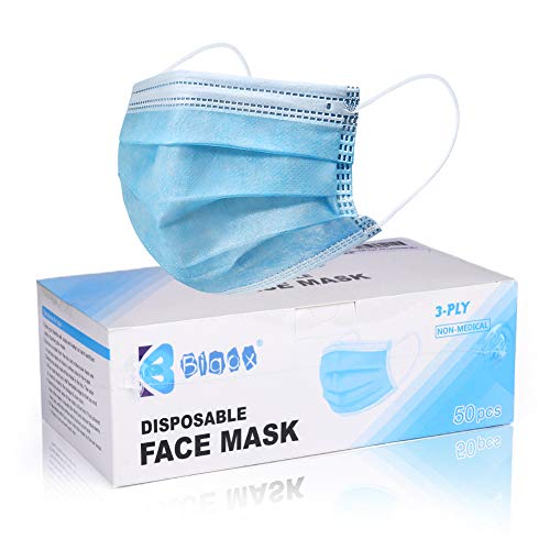 Bigox Face Mask Disposable Earloop Blue 50Pcs Bigox Face Mask Disposable Earloop Blue 50Pcs