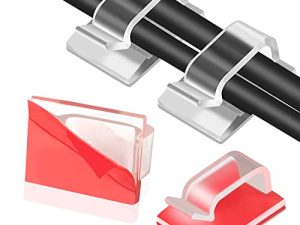 TidyHelper Adhesive Cable Clips Clear (45 PCS