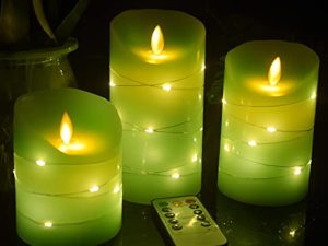 DANIP Light Green Flameless Candle