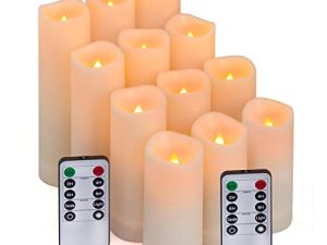 Aignis Flameless Candles with Remote & 2/4/6/8H Timers